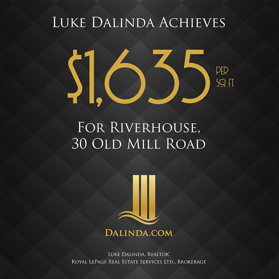 Luke Dalinda achieves $1635 per sqft
